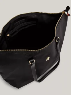 Torebki Tote*Tommy Hilfiger Torba Typu Tote Z Sygnowaną Tasiemką BLACK