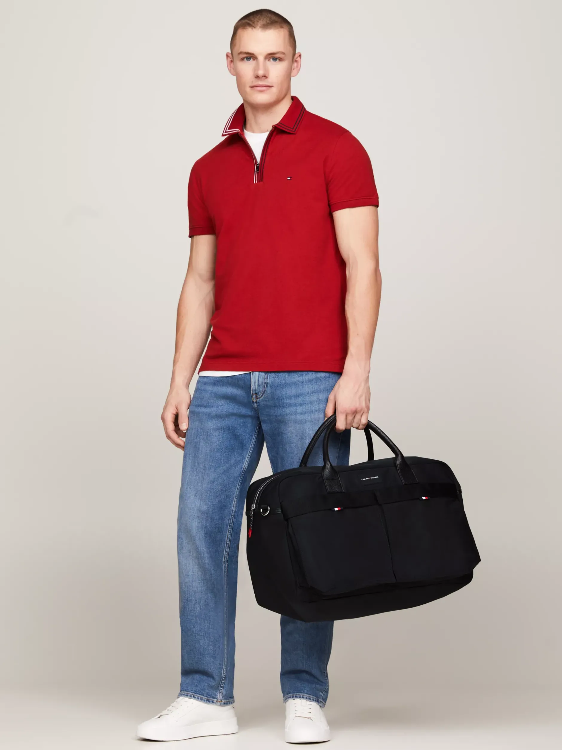 Duże Torby*Tommy Hilfiger Torba Weekendowa Z Logo BLACK