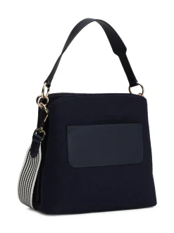 Torby-Worki*Tommy Hilfiger Torebka Bucket Z Mieszanki Wełny TH Monogram SPACE BLUE