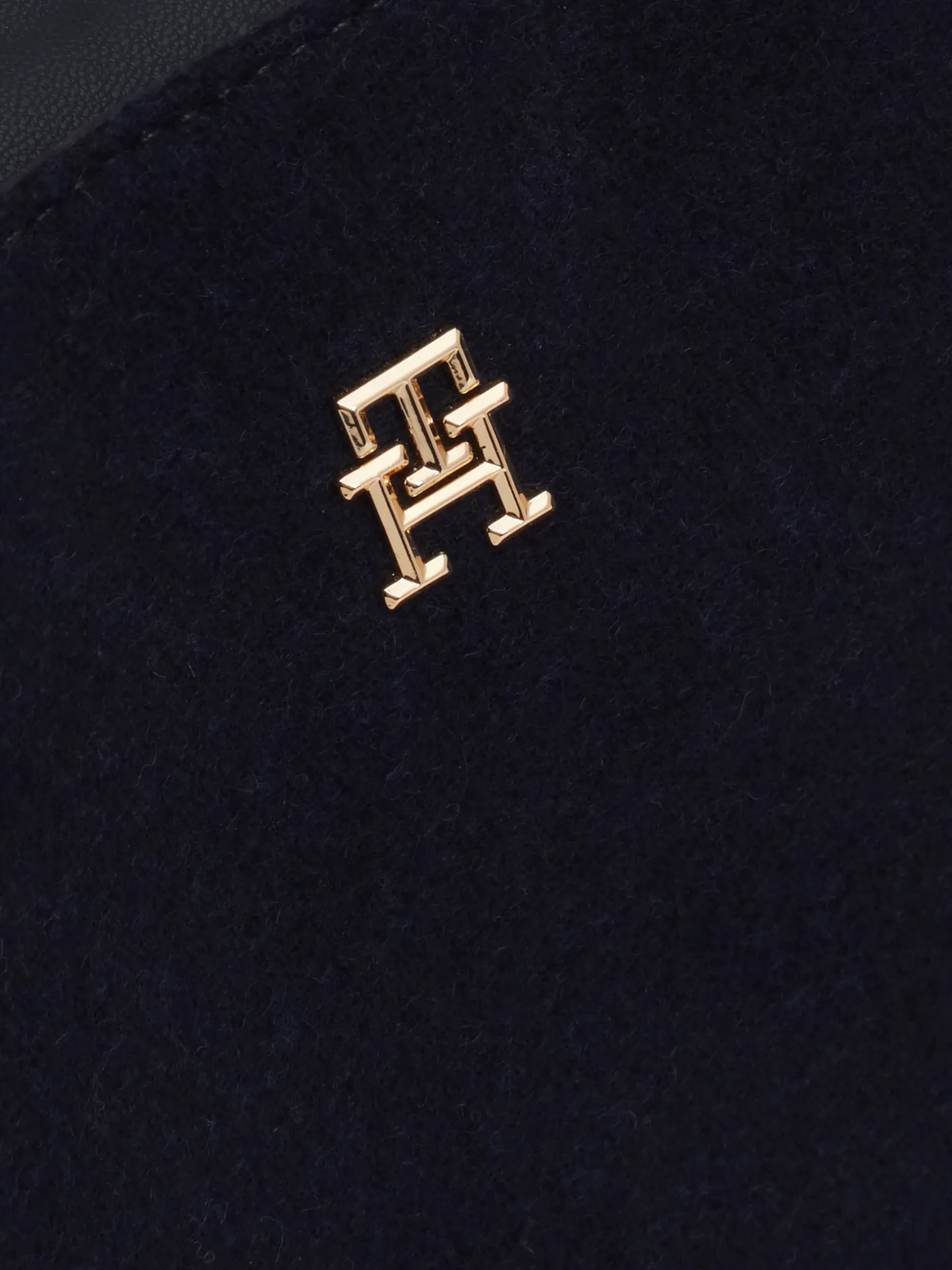Torby-Worki*Tommy Hilfiger Torebka Bucket Z Mieszanki Wełny TH Monogram SPACE BLUE