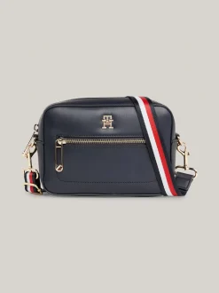 Torebki Na Pasku*Tommy Hilfiger Torebka Iconic Z Sygnowanym Paskiem Na Ramię SPACE BLUE