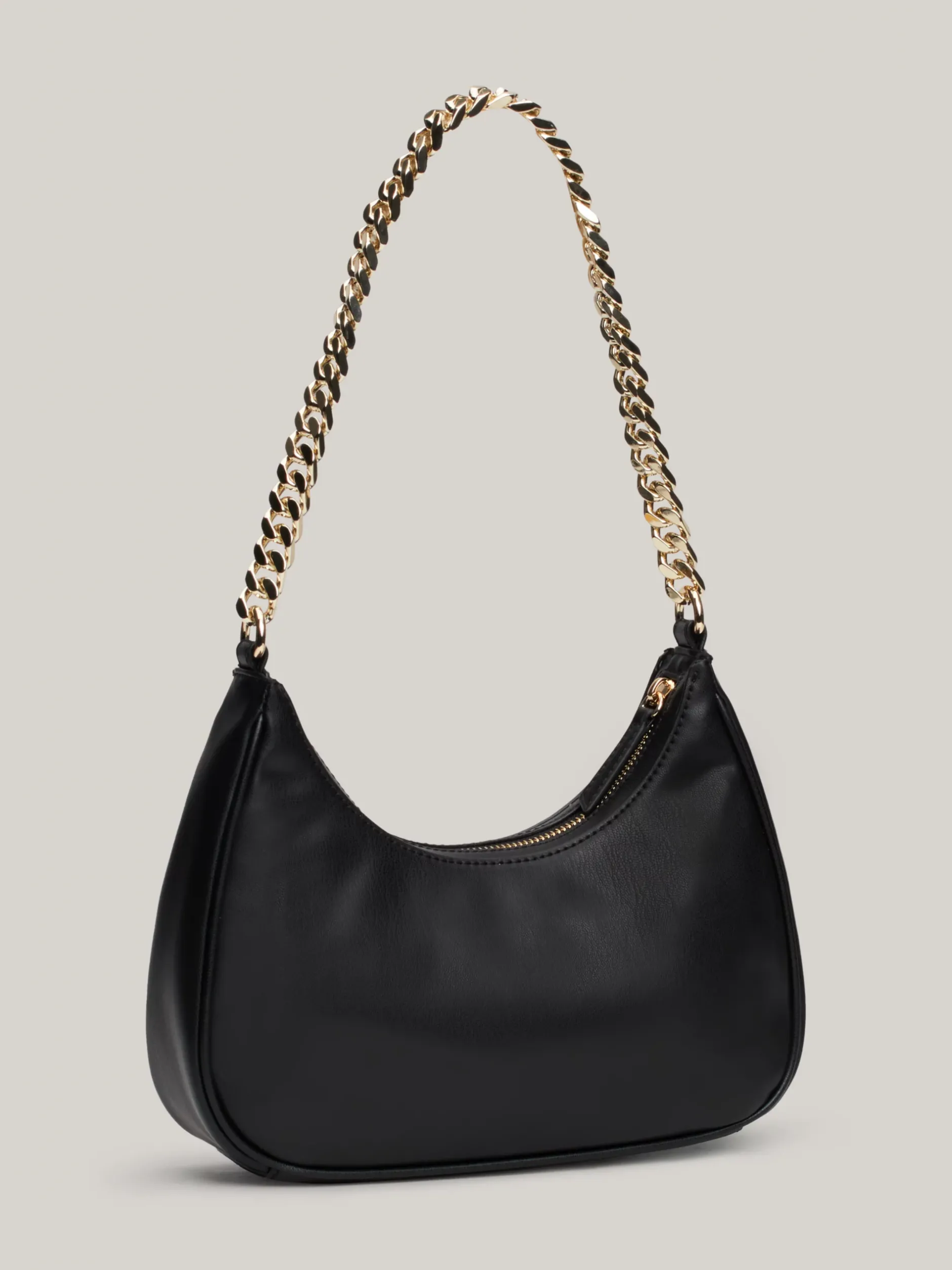 Torby Na Ramię*Tommy Hilfiger Torebka Na Grubym łańcuszku TH Monogram BLACK