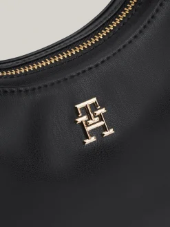 Torby Na Ramię*Tommy Hilfiger Torebka Na Grubym łańcuszku TH Monogram BLACK