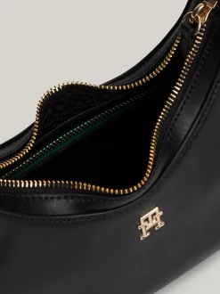 Torby Na Ramię*Tommy Hilfiger Torebka Na Grubym łańcuszku TH Monogram BLACK