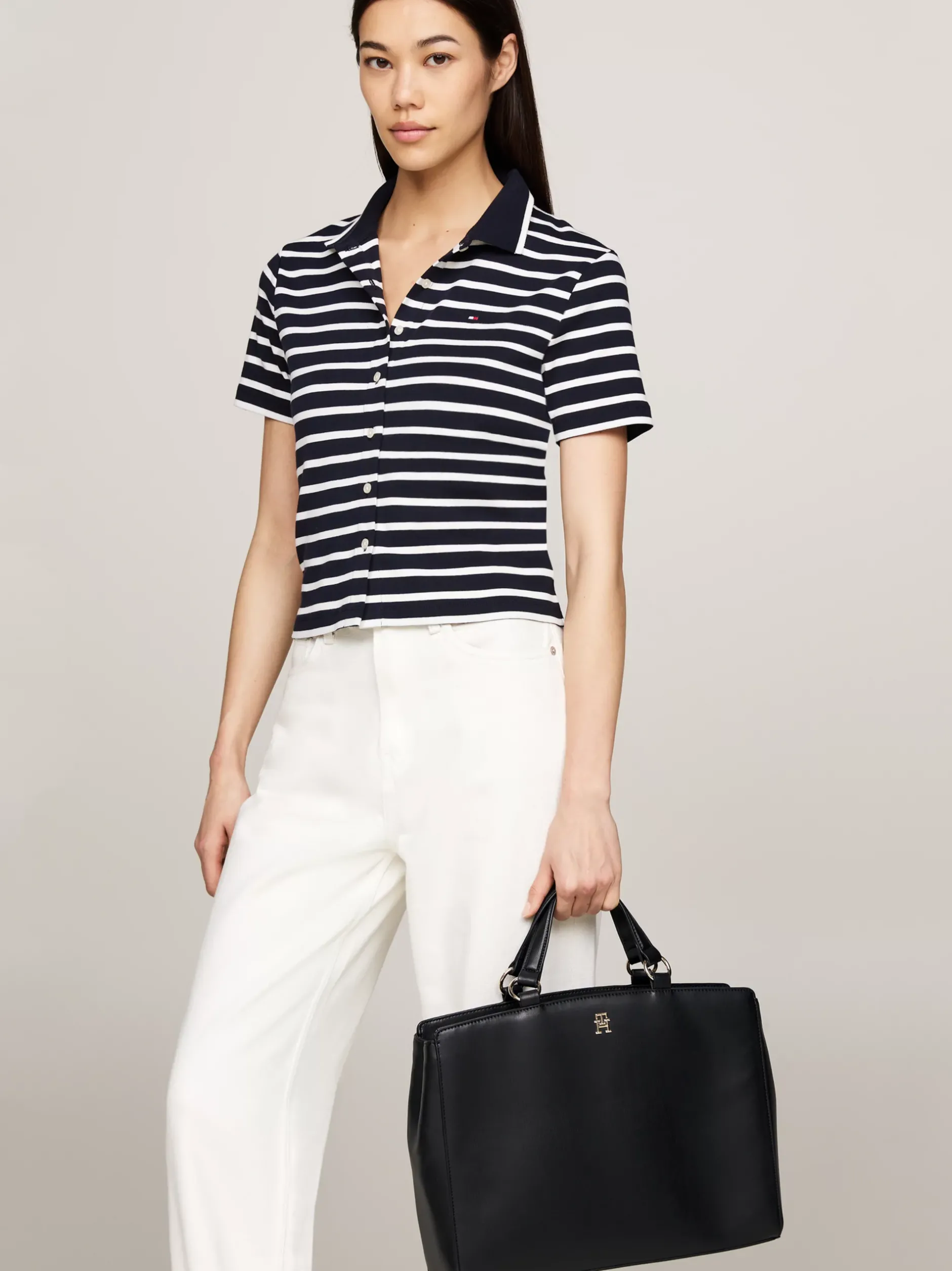 Torebki-Worki*Tommy Hilfiger Torebka Na Pasku Hilfiger Monotype BLACK