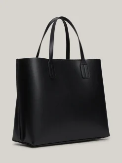 Torebki Na Pasku*Tommy Hilfiger Torebka Na Pasku Z Monogramem TH I Logo BLACK