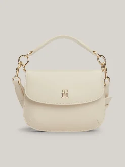 Torebki Na Pasku*Tommy Hilfiger Torebka Na Ramię Chic Z Zapięciem Na Zatrzask CLASSIC BEIGE
