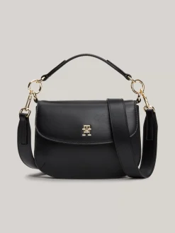 Torebki Na Pasku*Tommy Hilfiger Torebka Na Ramię Chic Z Zapięciem Na Zatrzask BLACK