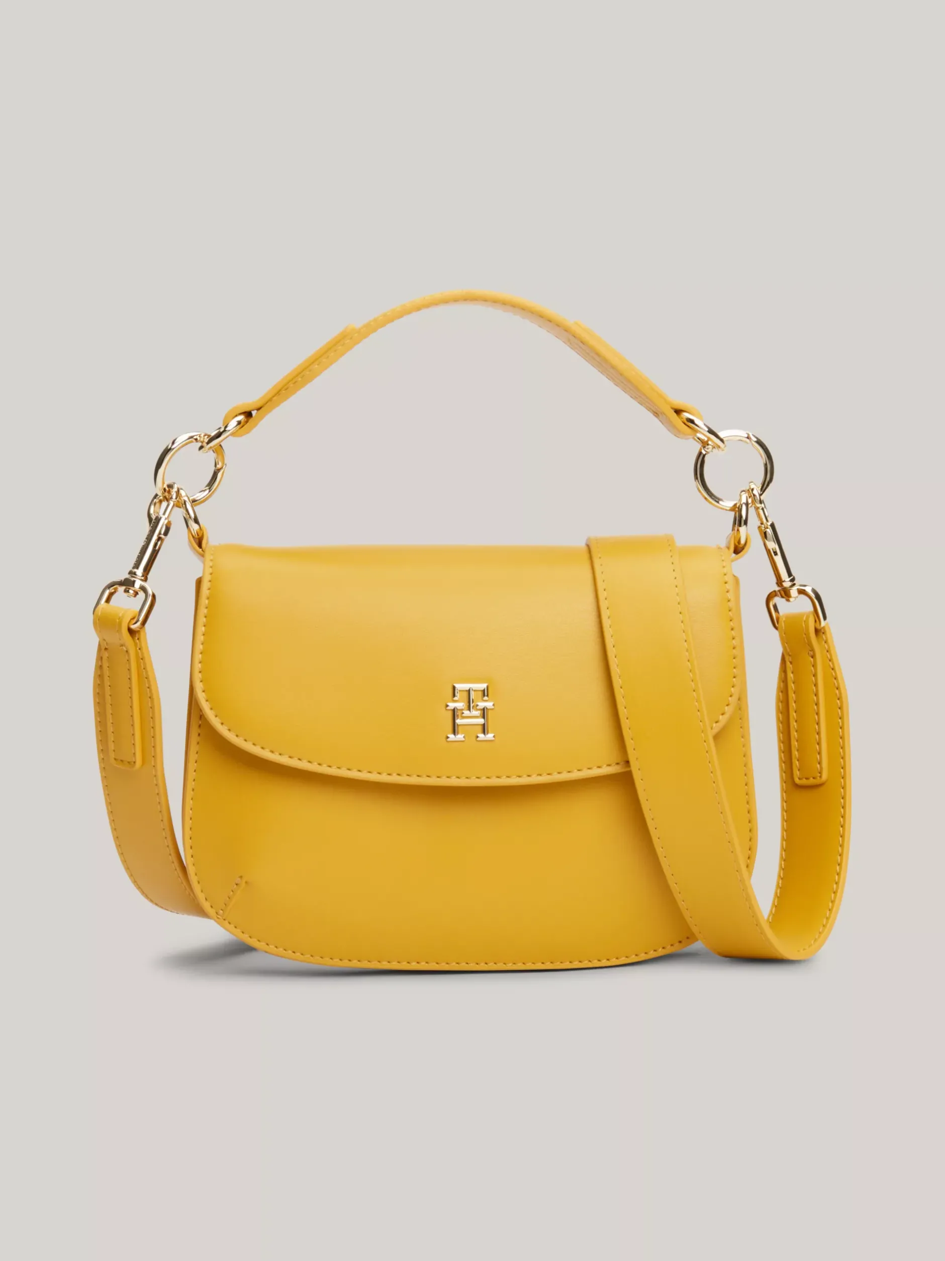Torebki Na Pasku*Tommy Hilfiger Torebka Na Ramię Chic Z Zapięciem Na Zatrzask CITY YELLOW