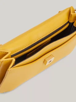 Torebki Na Pasku*Tommy Hilfiger Torebka Na Ramię Chic Z Zapięciem Na Zatrzask CITY YELLOW