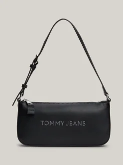 Torby Na Ramię*Tommy Hilfiger Torebka Na Ramię Essential Z Metalowym Logo BLACK