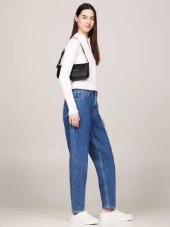Torby Na Ramię*Tommy Hilfiger Torebka Na Ramię Essential Z Metalowym Logo BLACK