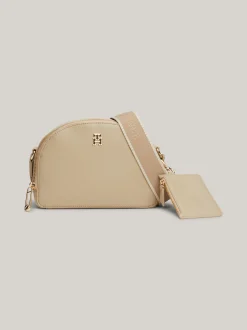 Torebki Na Pasku*Tommy Hilfiger Torebka Na Ramię Hilfiger Monotype BEIGE