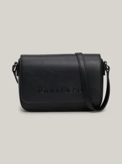 Torebki Na Pasku*Tommy Hilfiger Torebka Na Ramię Z Klapką Essential BLACK