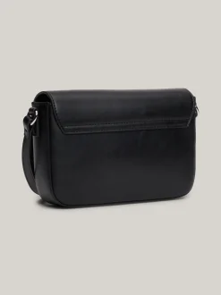 Torebki Na Pasku*Tommy Hilfiger Torebka Na Ramię Z Klapką Essential BLACK