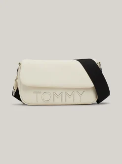 Torebki Na Pasku*Tommy Hilfiger Torebka Na Ramię Z Klapką I Metalowym Logo NEWSPRINT