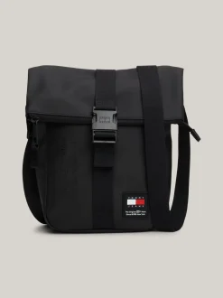 Torebki Na Pasku*Tommy Hilfiger Torebka Na Ramię Z Kolekcji Essential BLACK