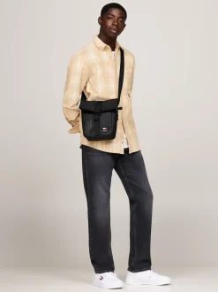 Torebki Na Pasku*Tommy Hilfiger Torebka Na Ramię Z Kolekcji Essential BLACK