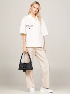Torby Na Ramię*Tommy Hilfiger Torebka Na Ramię Z Logo BLACK