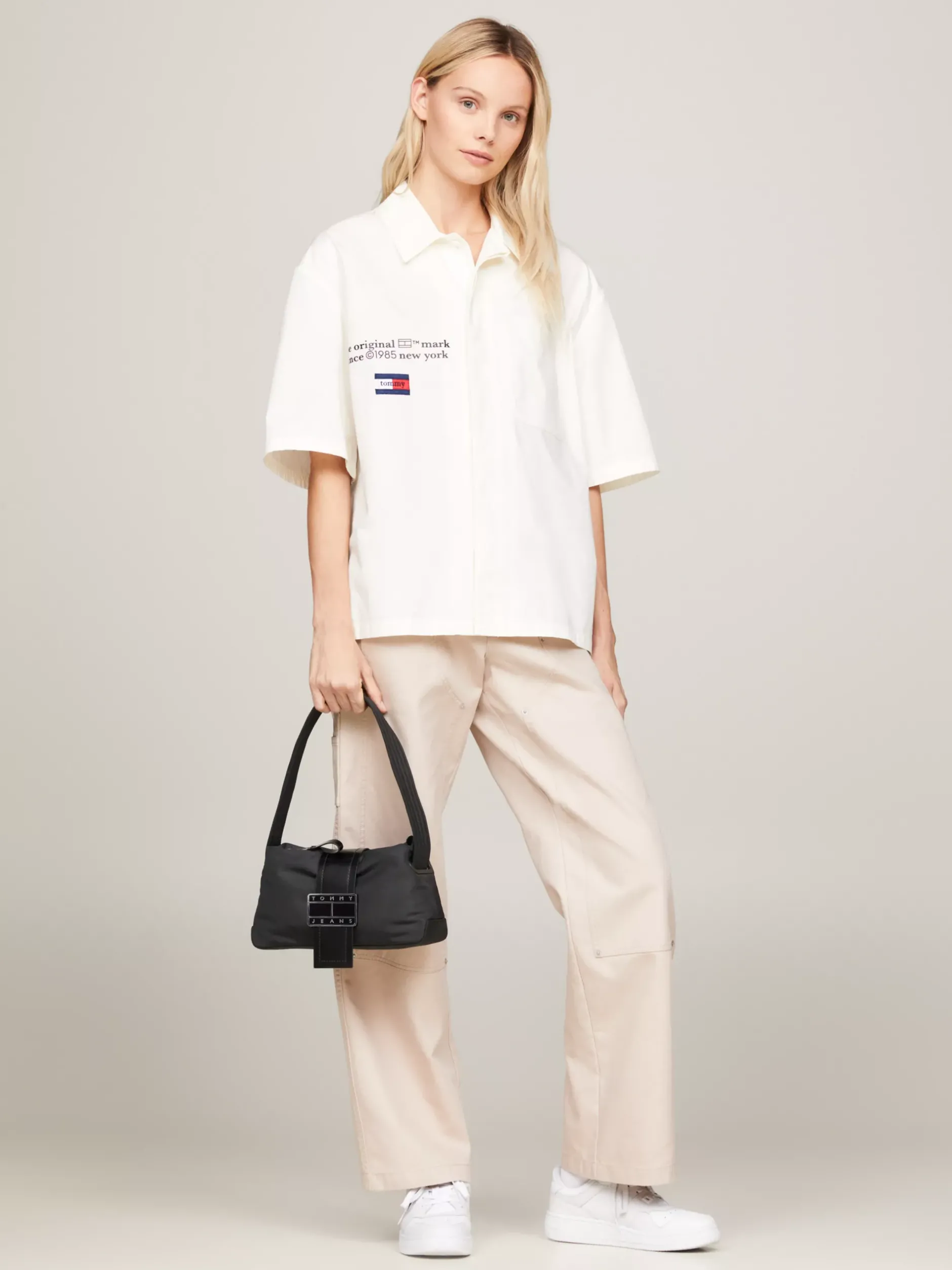 Torby Na Ramię*Tommy Hilfiger Torebka Na Ramię Z Logo BLACK