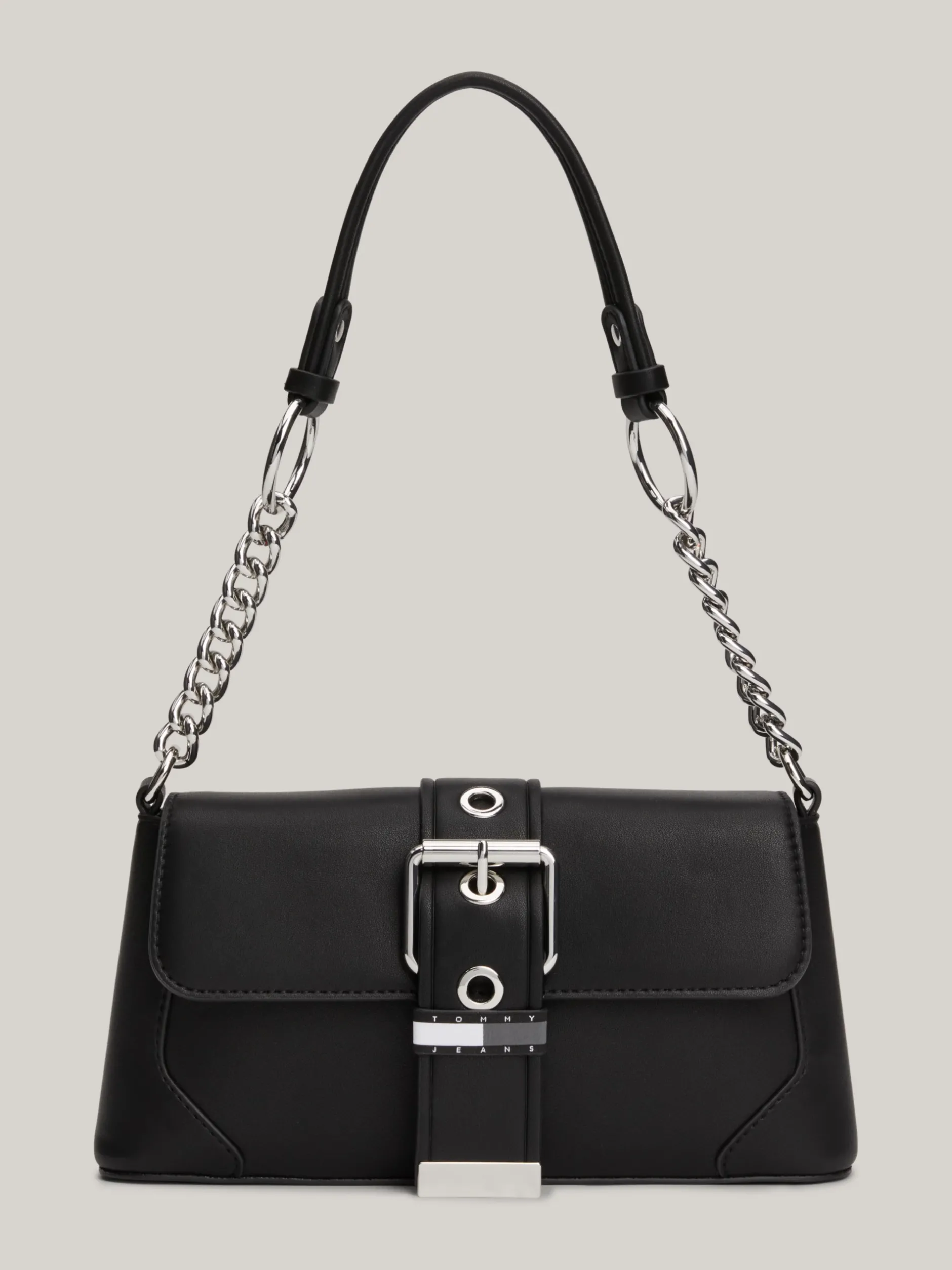Torby Na Ramię*Tommy Hilfiger Torebka Na Ramię Z Magnetycznym Zapięciem BLACK