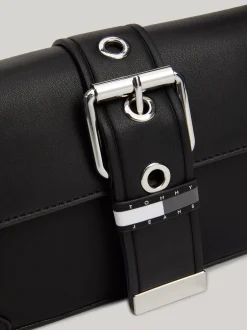 Torby Na Ramię*Tommy Hilfiger Torebka Na Ramię Z Magnetycznym Zapięciem BLACK