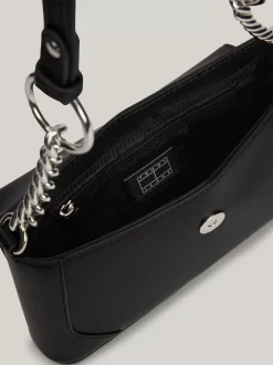 Torby Na Ramię*Tommy Hilfiger Torebka Na Ramię Z Magnetycznym Zapięciem BLACK