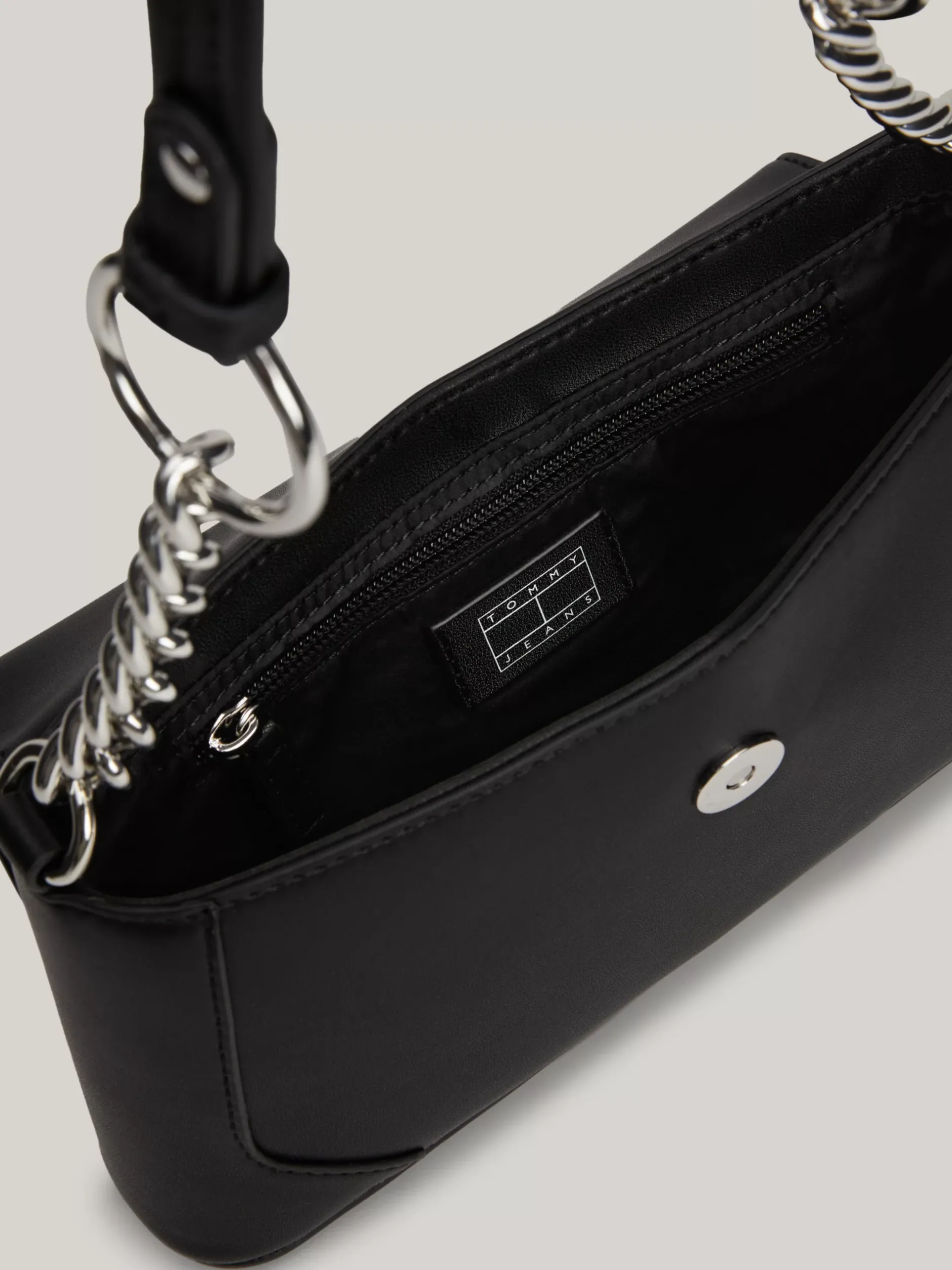 Torby Na Ramię*Tommy Hilfiger Torebka Na Ramię Z Magnetycznym Zapięciem BLACK