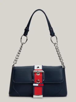 Torby Na Ramię*Tommy Hilfiger Torebka Na Ramię Z Magnetycznym Zapięciem DARK NIGHT NAVY