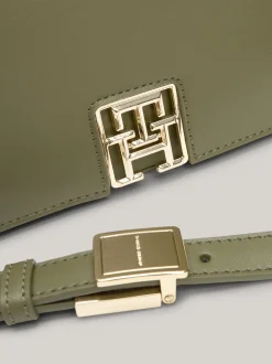 Torebki Na Pasku*Tommy Hilfiger Torebka Na Ramię Z Monogramem TH UTILITY OLIVE