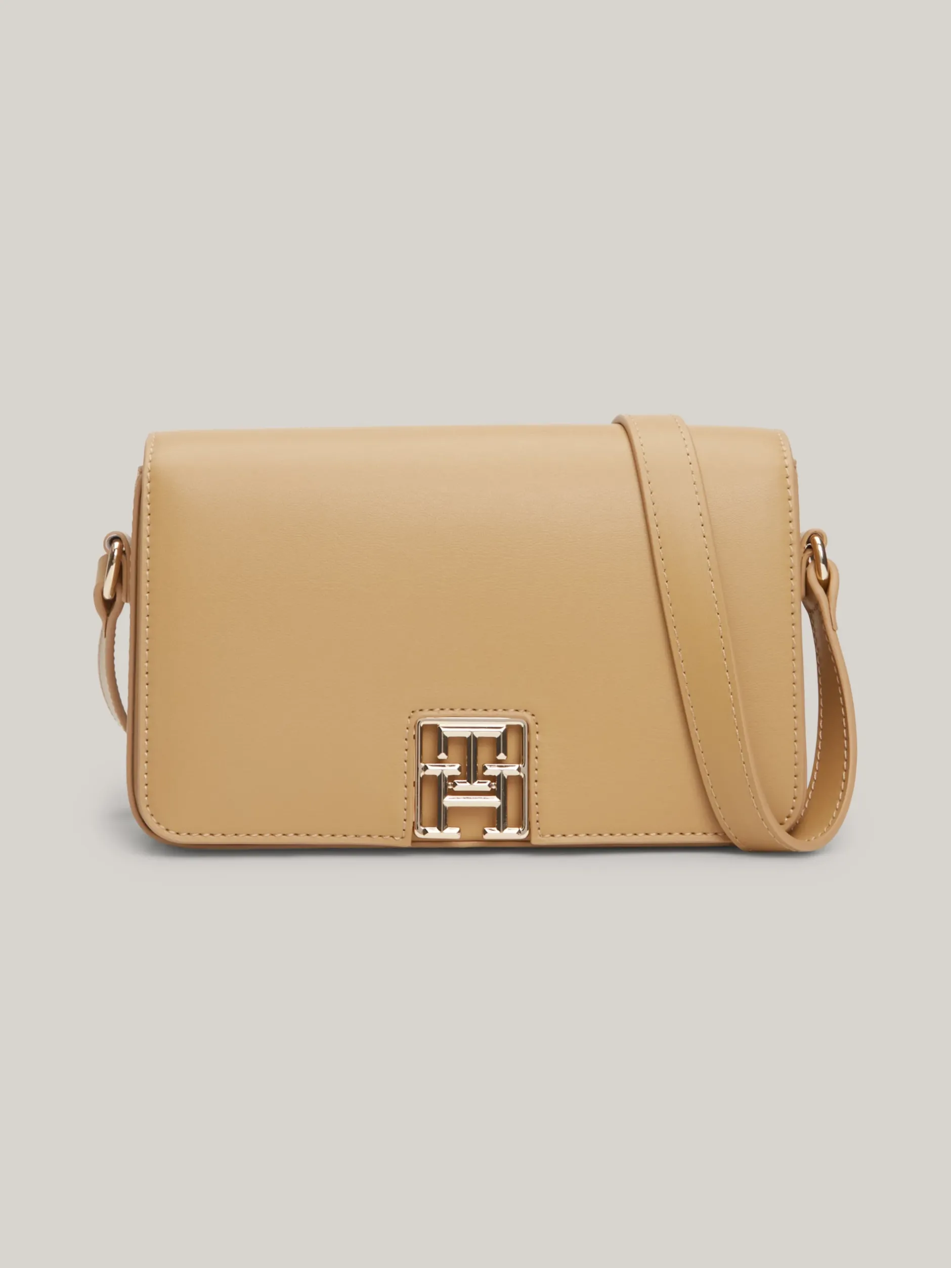 Torebki Na Pasku*Tommy Hilfiger Torebka Na Ramię Z Monogramem TH CLASSIC KHAKI