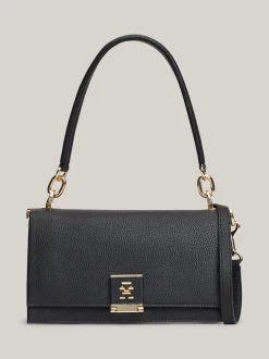 Torby Na Ramię*Tommy Hilfiger Torebka Na Ramię Z Monogramem TH BLACK