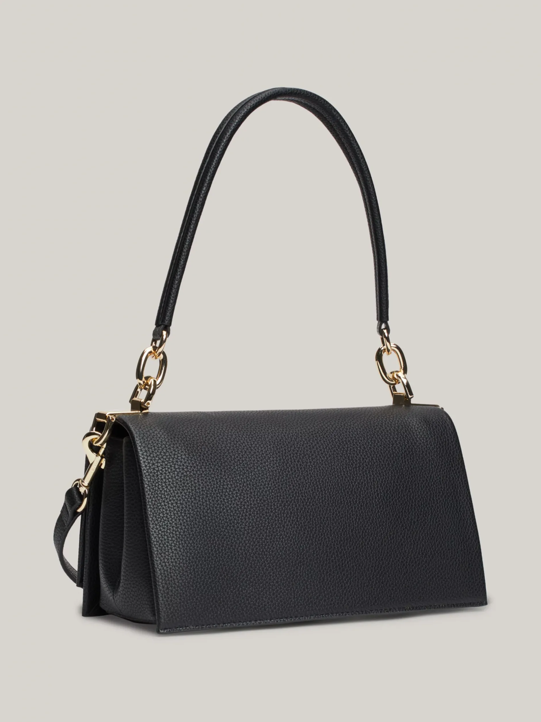 Torby Na Ramię*Tommy Hilfiger Torebka Na Ramię Z Monogramem TH BLACK