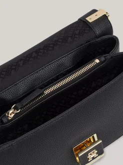 Torby Na Ramię*Tommy Hilfiger Torebka Na Ramię Z Monogramem TH BLACK