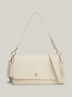 Torby Na Ramię*Tommy Hilfiger Torebka Na Ramię Z Parcianym Paskiem CLASSIC BEIGE