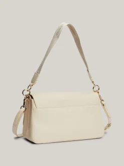 Torby Na Ramię*Tommy Hilfiger Torebka Na Ramię Z Parcianym Paskiem CLASSIC BEIGE
