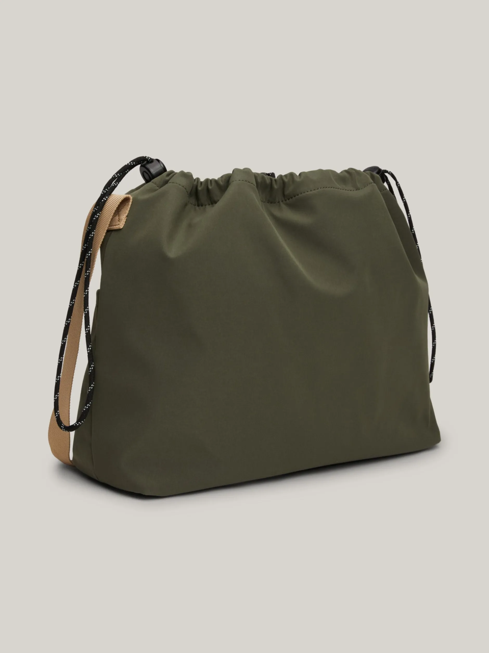Torebki Na Pasku*Tommy Hilfiger Torebka Na Ramię Z Troczkami Ze Stoperem PEWTER GREEN