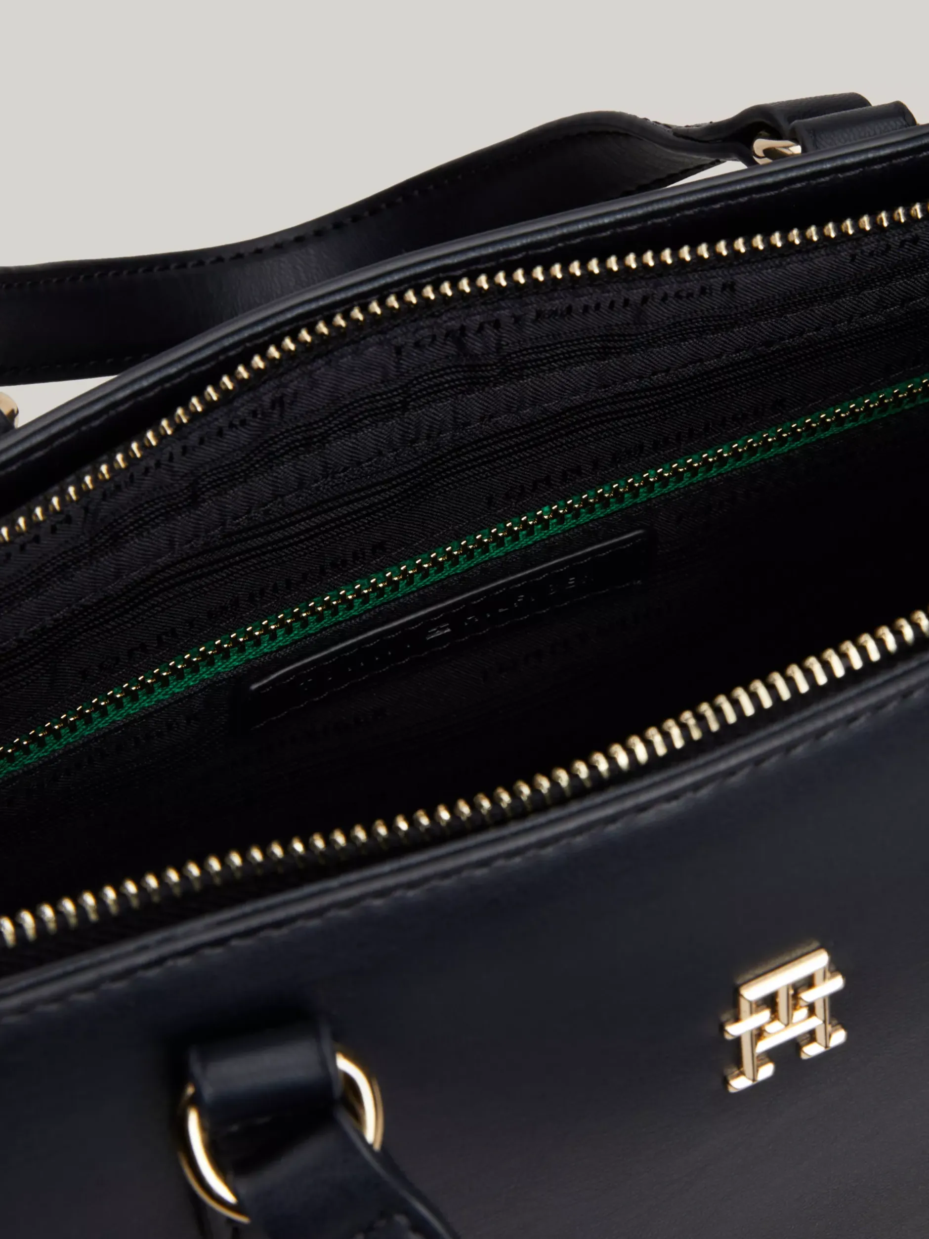 Torebki Tote*Tommy Hilfiger Torebka Z Parcianym Paskiem I Logo SPACE BLUE