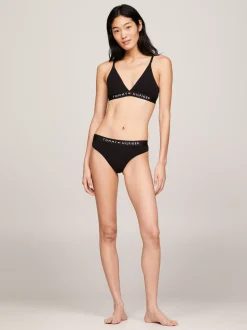 Biustonosze|Bielizna*Tommy Hilfiger Trójkątny Nieusztywniany Biustonosz Z Logo BLACK