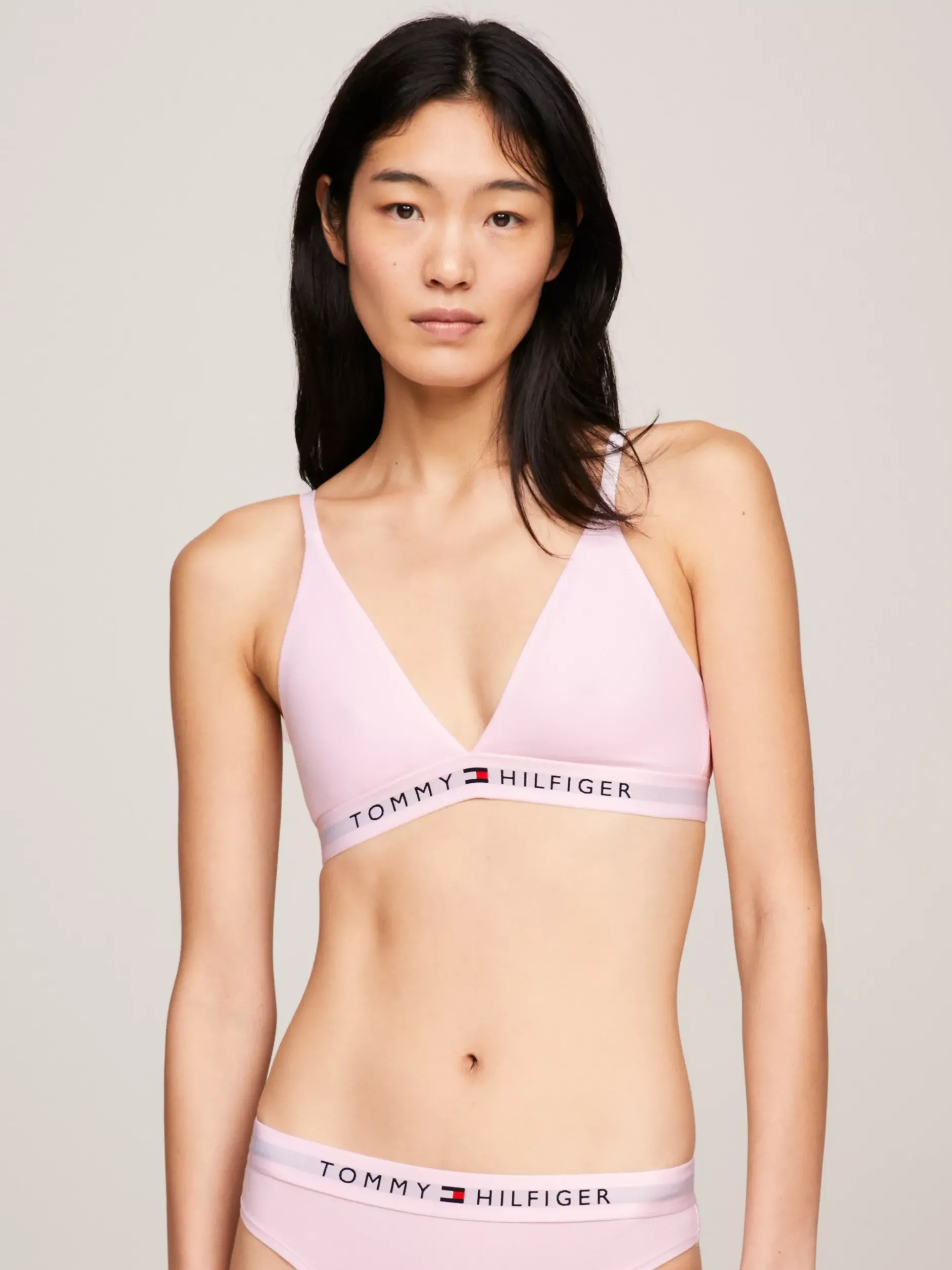 Biustonosze|Bielizna*Tommy Hilfiger Trójkątny Nieusztywniany Biustonosz Z Logo LIGHT PINK