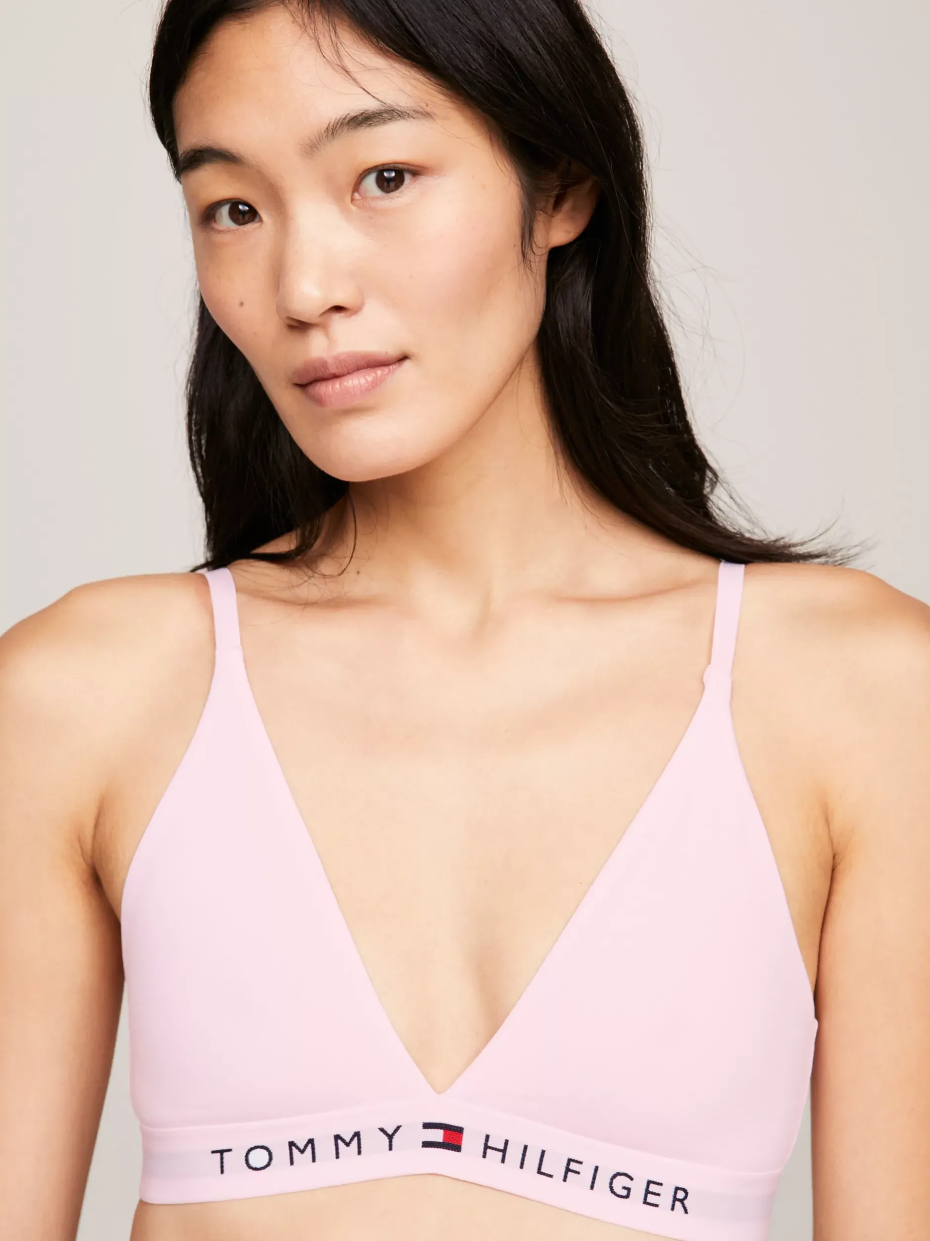 Biustonosze|Bielizna*Tommy Hilfiger Trójkątny Nieusztywniany Biustonosz Z Logo LIGHT PINK