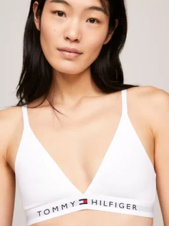 Biustonosze|Bielizna*Tommy Hilfiger Trójkątny Nieusztywniany Biustonosz Z Logo WHITE