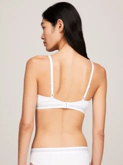 Biustonosze|Bielizna*Tommy Hilfiger Trójkątny Nieusztywniany Biustonosz Z Logo WHITE