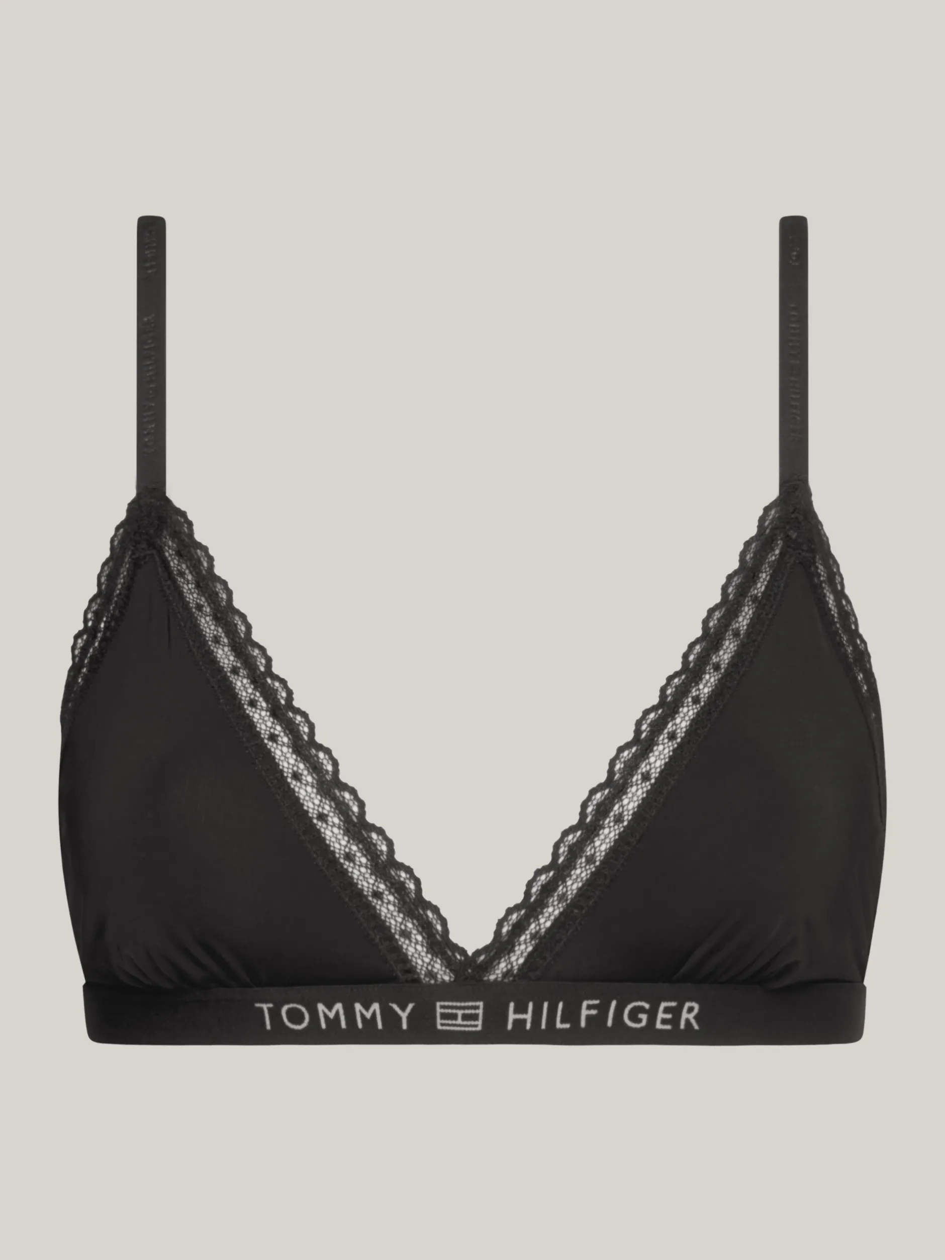 Biustonosze|Bielizna*Tommy Hilfiger Trójkątny Nieusztywniany Biustonosz Z Koronką BLACK