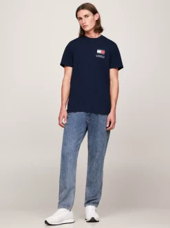T-Shirty*Tommy Hilfiger T-shirt Essential O Dopasowanym Kroju Z Logo DARK NIGHT NAVY