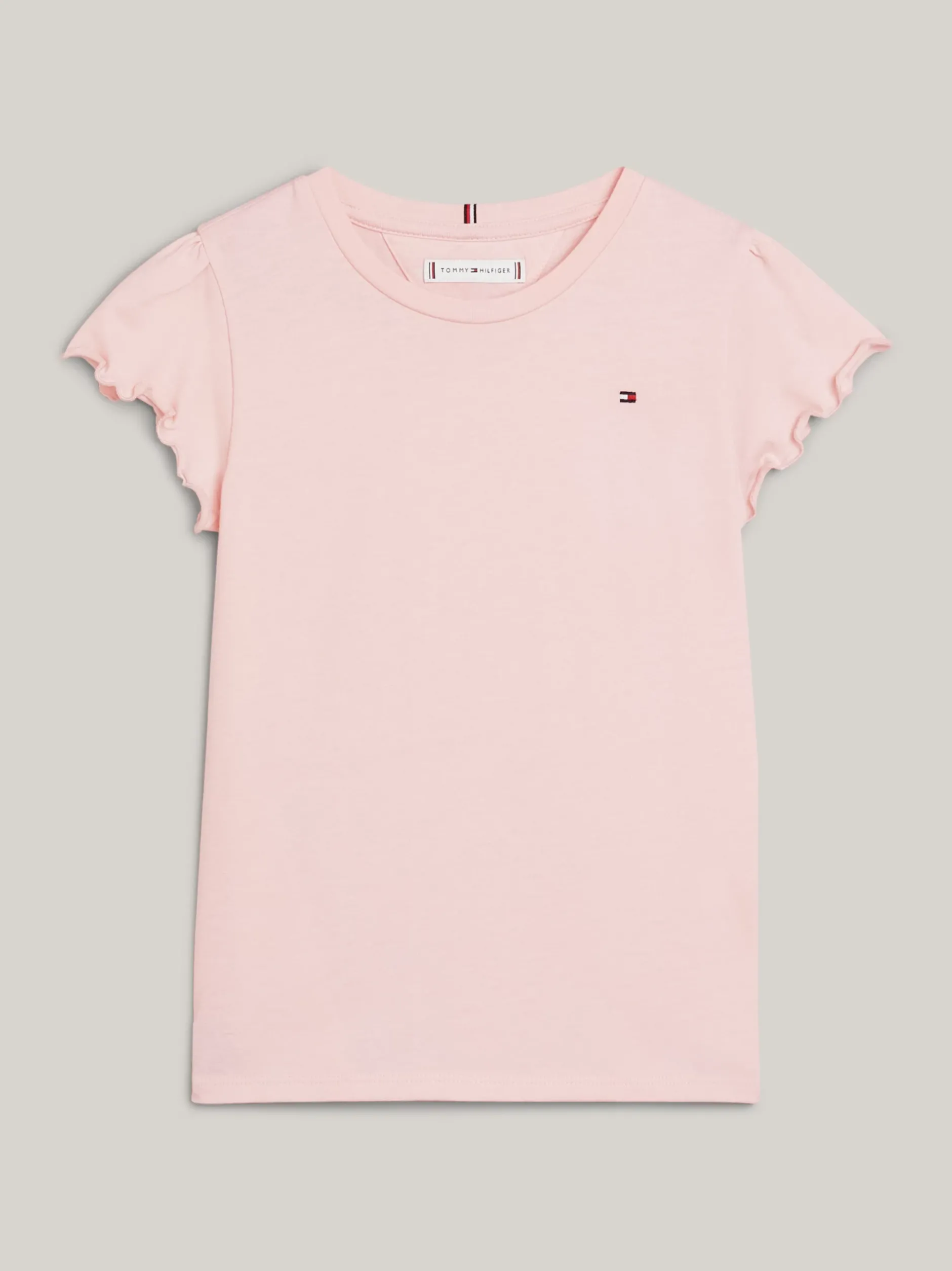 Topy I T-Shirty*Tommy Hilfiger T-shirt Essential Z Muszelkowym Wykończeniem WHIMSY PINK