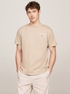 Stroje Domowe*Tommy Hilfiger T-shirt Lounge TH Original BEIGE
