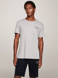 Stroje Domowe*Tommy Hilfiger T-shirt Lounge TH Original LIGHT GREY HEATHER