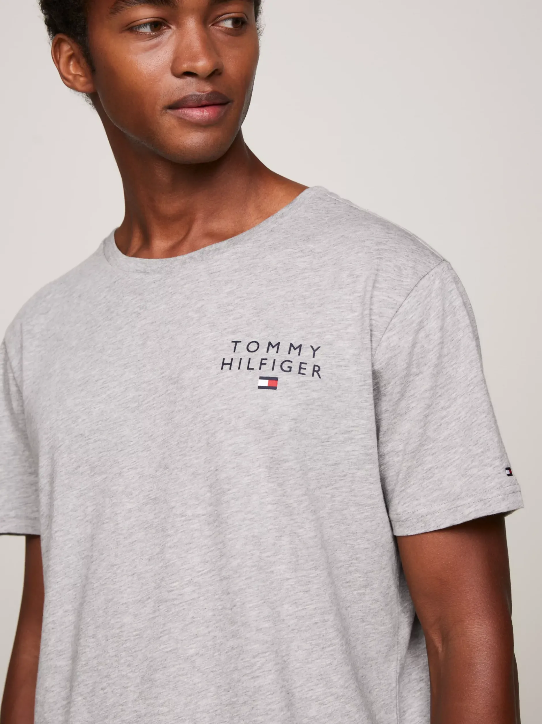 Stroje Domowe*Tommy Hilfiger T-shirt Lounge TH Original LIGHT GREY HEATHER