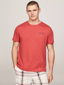 Stroje Domowe*Tommy Hilfiger T-shirt Lounge TH Original TERRA RED
